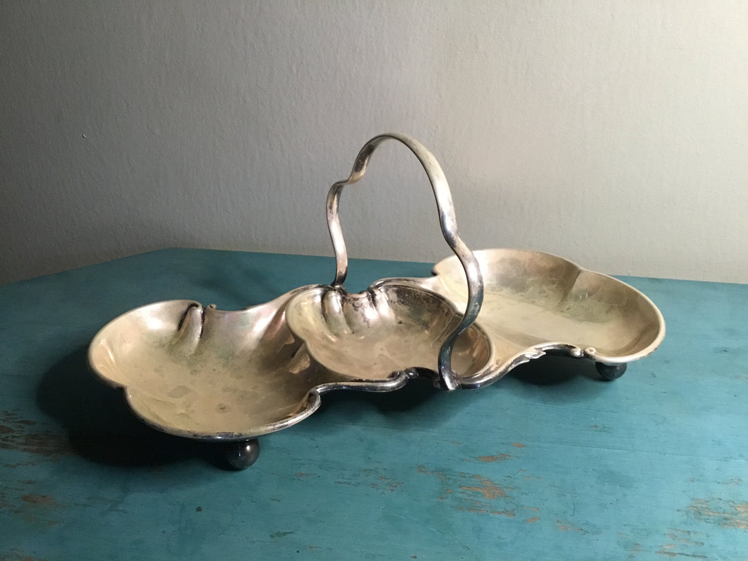 Silver serving dish