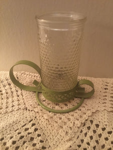 Vintage jelly jar vase
