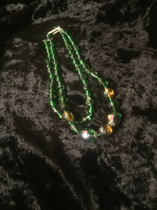Emerald costume necklace