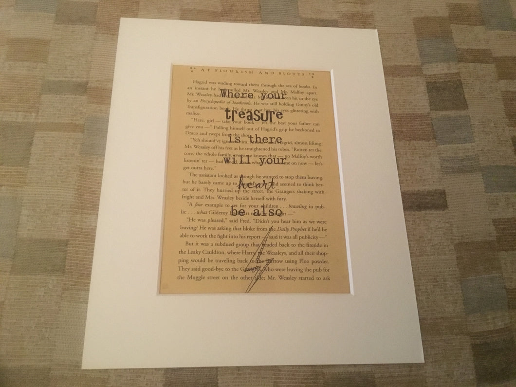 Harry Potter Book Page Art