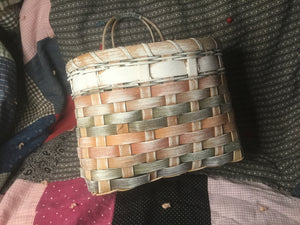 White washed jewel toned basket