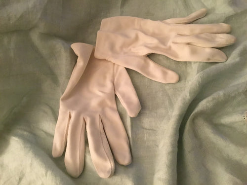 Vintage white dress gloves for youth