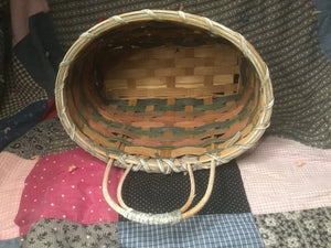 White washed jewel toned basket