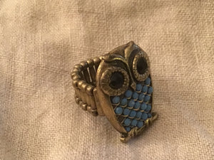 Owl beaded ring
